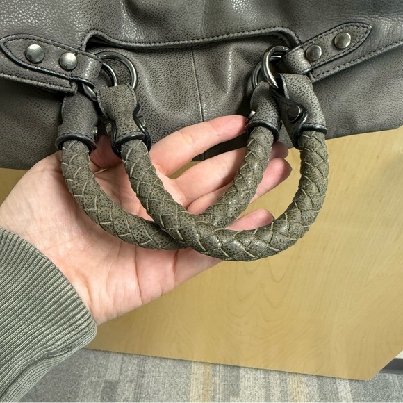 Elliott Lucca Gray Leather Tote Bag - Picture 7 of 10